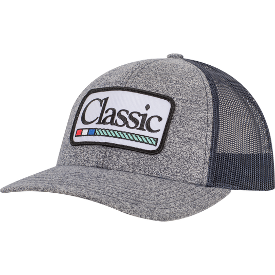Classic Rope Embroidered Patch Logo Ball Cap - Navy Heather/Navy
