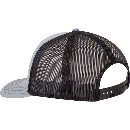 Rattler Rope Rubber American Flag Patch Logo Ball Cap - Gray Heather/Black