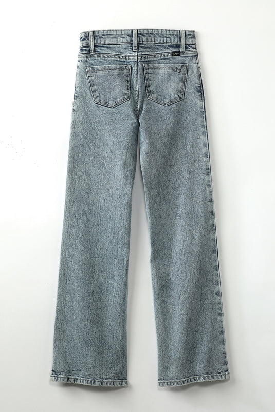 Cruel Girls High Rise Wide Leg Denim Jean