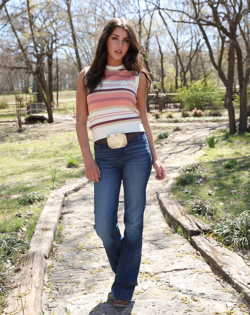 Load image into Gallery viewer, Cruel Mila Trouser Denim Jean - Dark Stone
