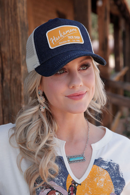 Cruel Womens Trucker Ball Cap - Indigo