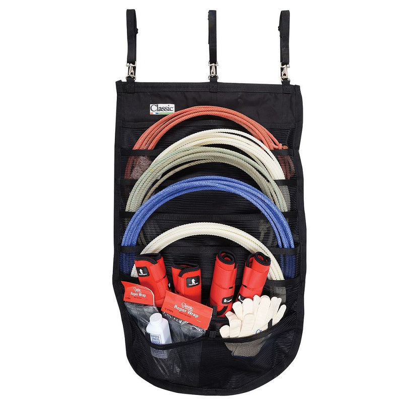 Load image into Gallery viewer, Classic Hanging Rope Organizer - Black
