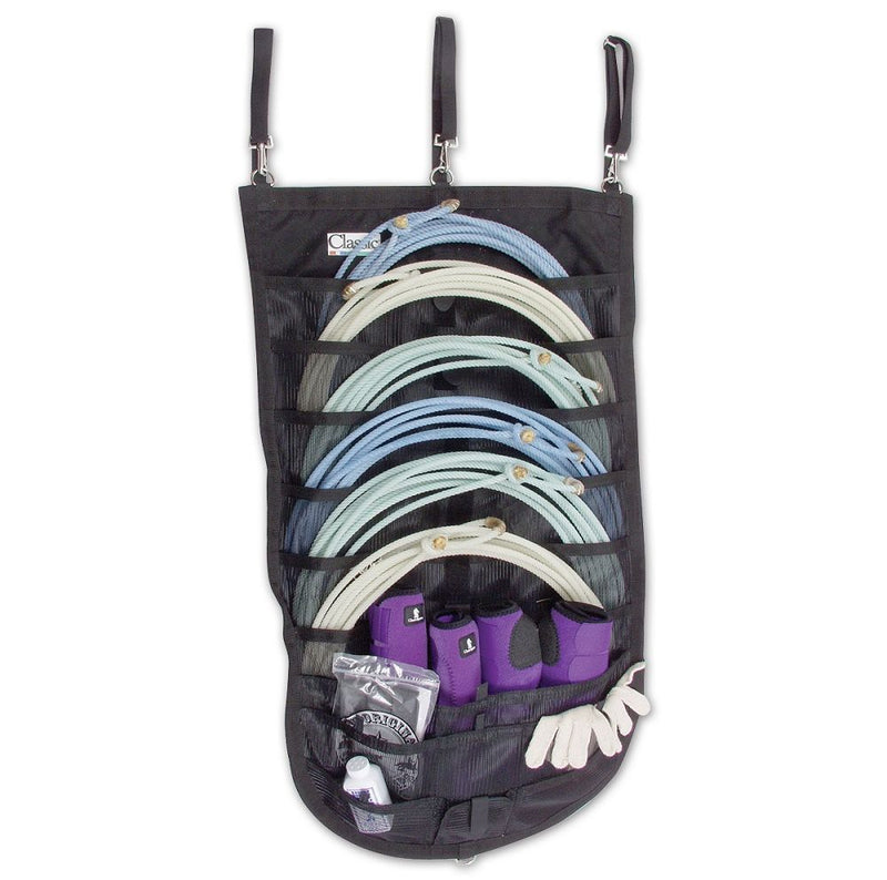 Load image into Gallery viewer, Classic Hanging Rope Organizer - Black
