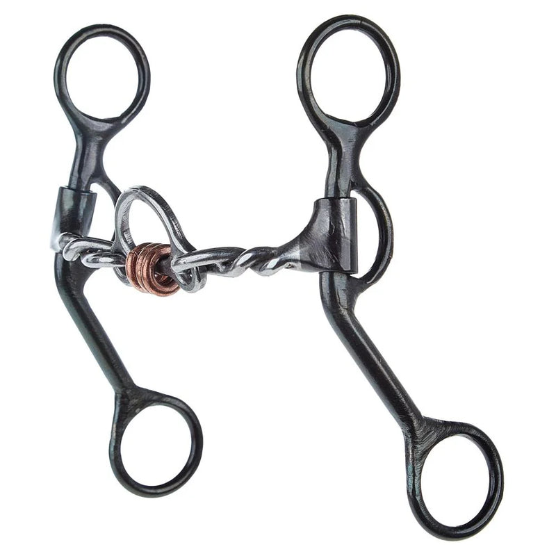 Load image into Gallery viewer, Dutton Swept Back Short Shank Three Piece Twisted Wire Floating Hood &amp; Loose Copper Rings Bit
