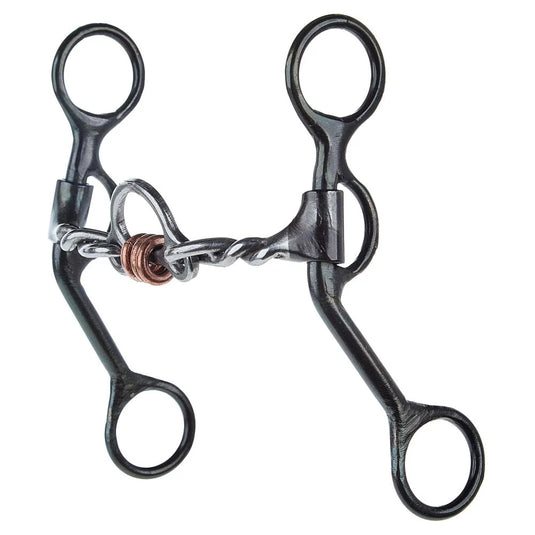 Dutton Swept Back Short Shank Three Piece Twisted Wire Floating Hood & Loose Copper Rings Bit