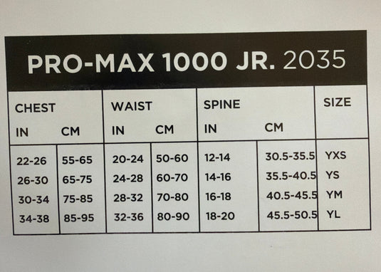 Phoenix Pro-Max 1000 Jr Rodeo Vest Black Cordura