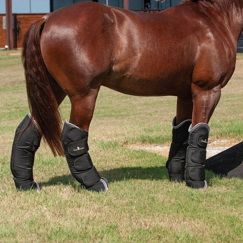 Load image into Gallery viewer, Classic Equine Shipping Boots Front &amp; Hind Set - Black
