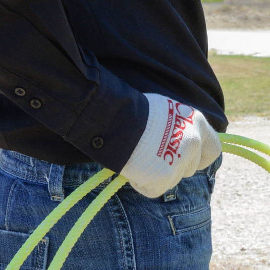 Classic Deluxe Roping Glove - White