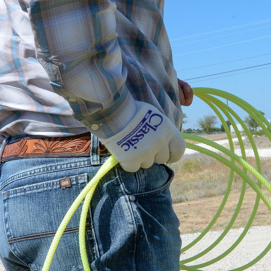Classic Deluxe Roping Glove - White