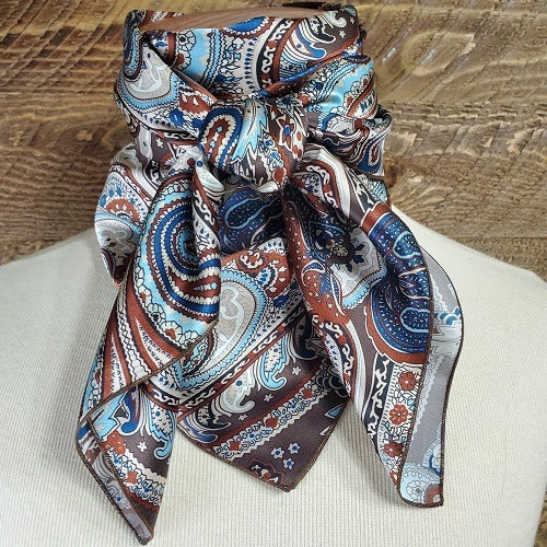 Heavy Weight Charmeuse Paisley & Print Wild Rag - 36"x36"