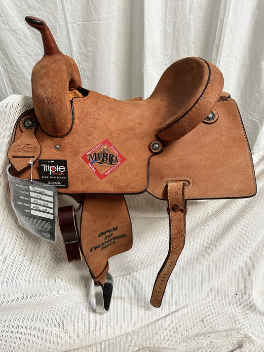 Used (NEW) Scott Thomas NWBRA Trophy Barrel Saddle 14.5