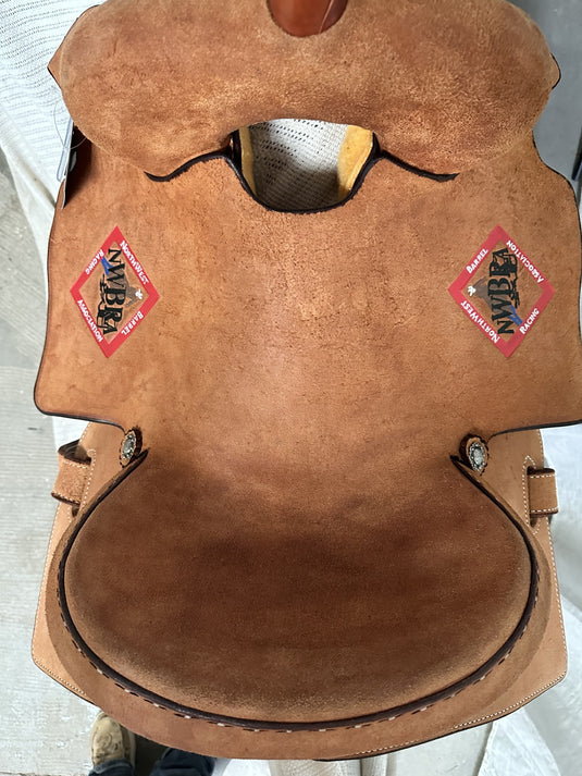 Used (NEW) Scott Thomas NWBRA Trophy Barrel Saddle 14.5"