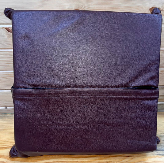 Cowhide & Cross Pillow - Brown