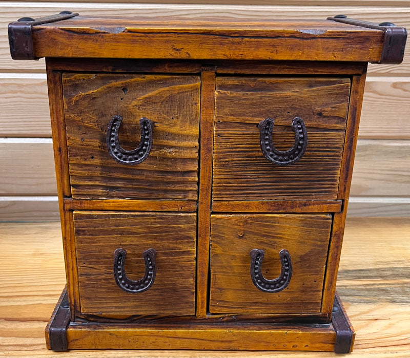 Load image into Gallery viewer, Wooden Jewelry Box - 4 Drawers
