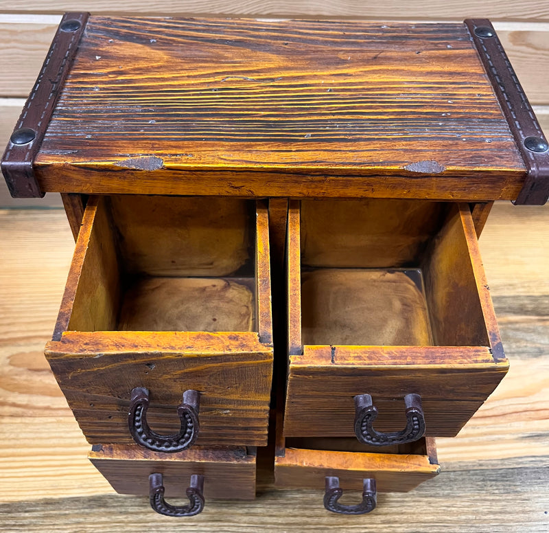 Load image into Gallery viewer, Wooden Jewelry Box - 4 Drawers
