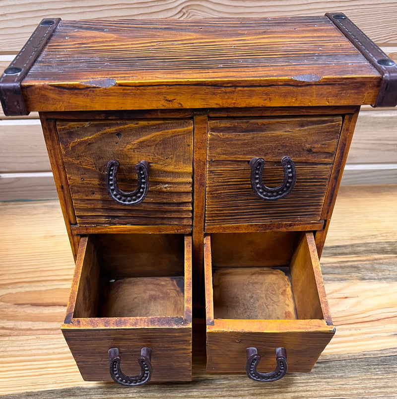 Load image into Gallery viewer, Wooden Jewelry Box - 4 Drawers
