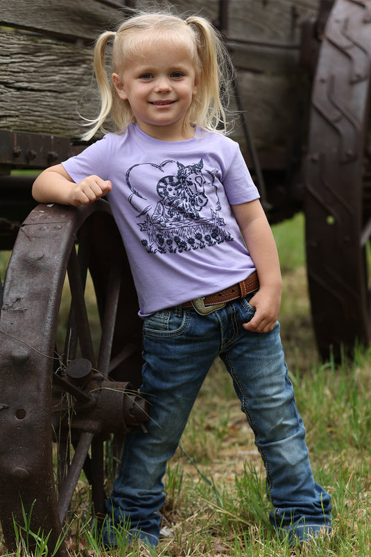 Cruel Girls Toddler Short Sleeve Tee Shirt - Lilac