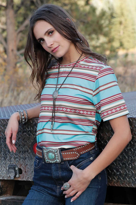 Cruel Women's Short Sleeve Tee Shirt - Turquoise