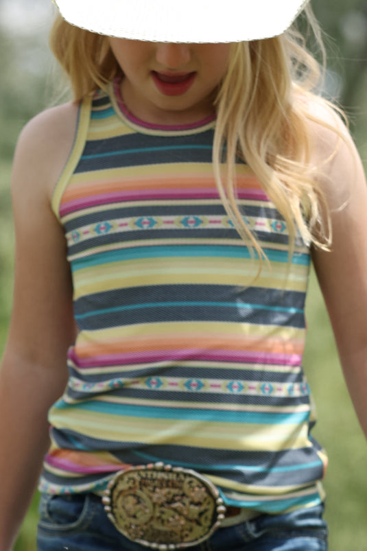Cruel Girls Rib Knit Tank Top - Multi