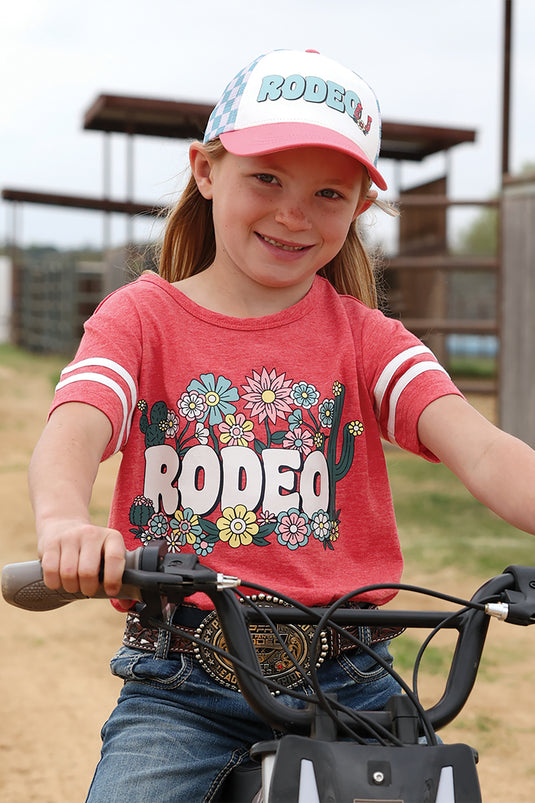 Cruel Girls Rodeo Short Sleeve Tee Shirt - Coral