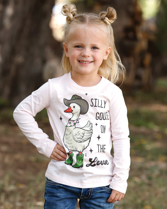Cruel Girls Toddler Silly Goose On The Loose Long Sleeve Tee