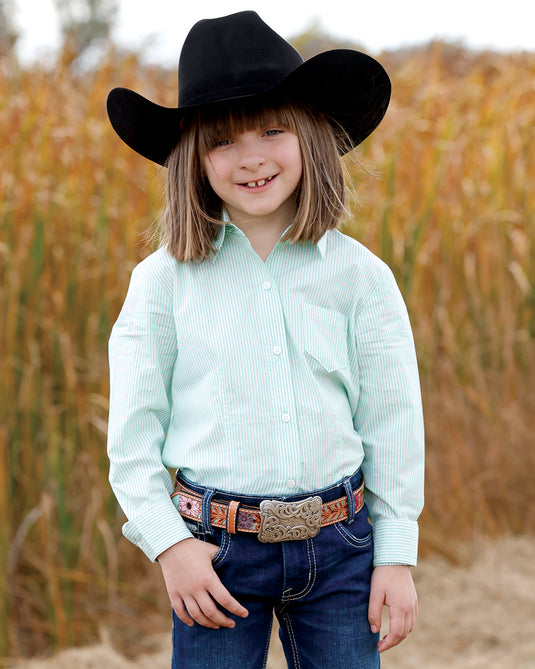 Cruel Girls Long Sleeve Stripe Shirt - Turquoise