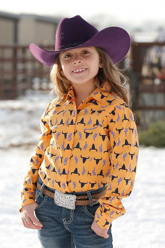 Cruel Girls Long Sleeve Print Shirt - Gold