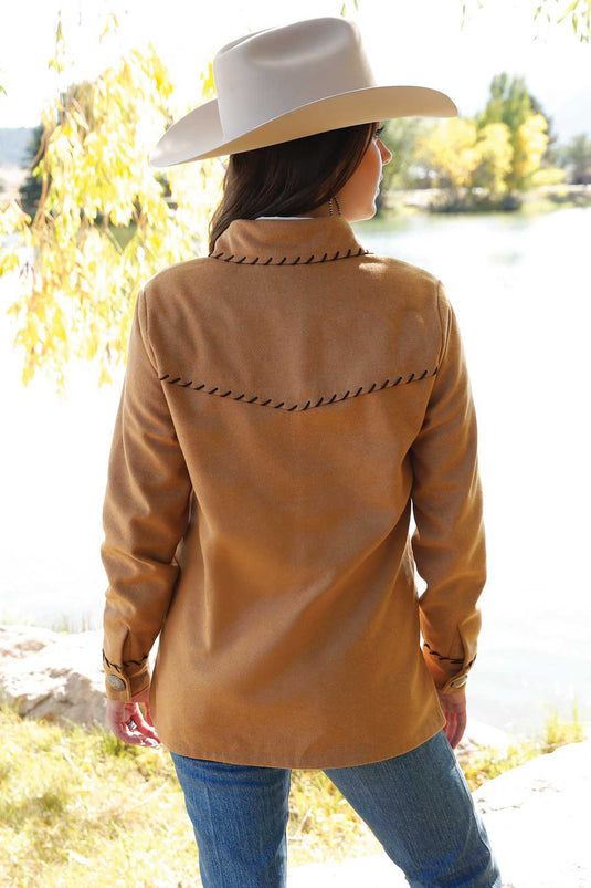 Cruel Womens Shirt Jacket - Brown
