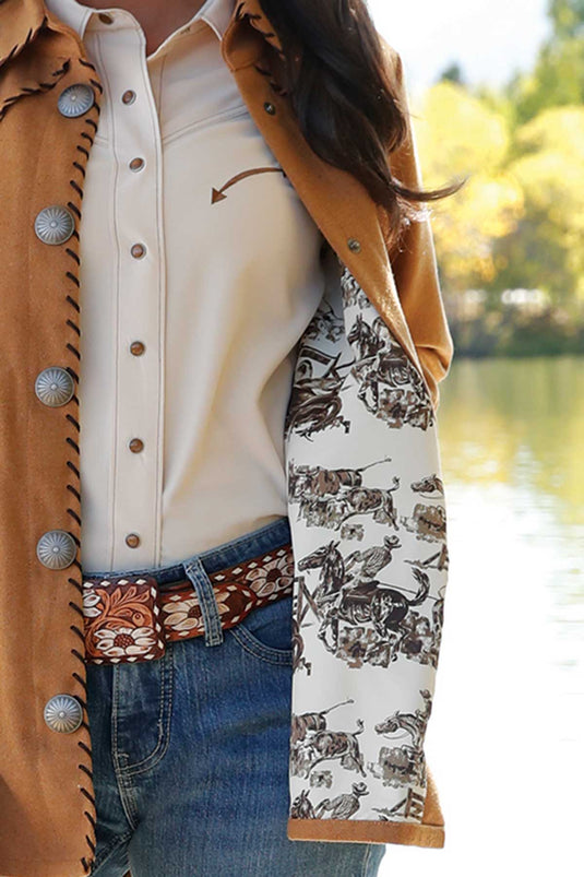 Cruel Womens Shirt Jacket - Brown