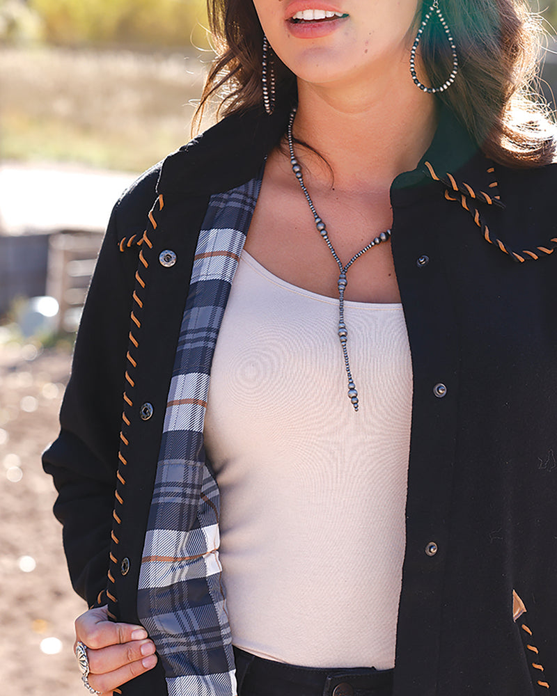 Load image into Gallery viewer, Cruel Womens Shirt Jacket - Black
