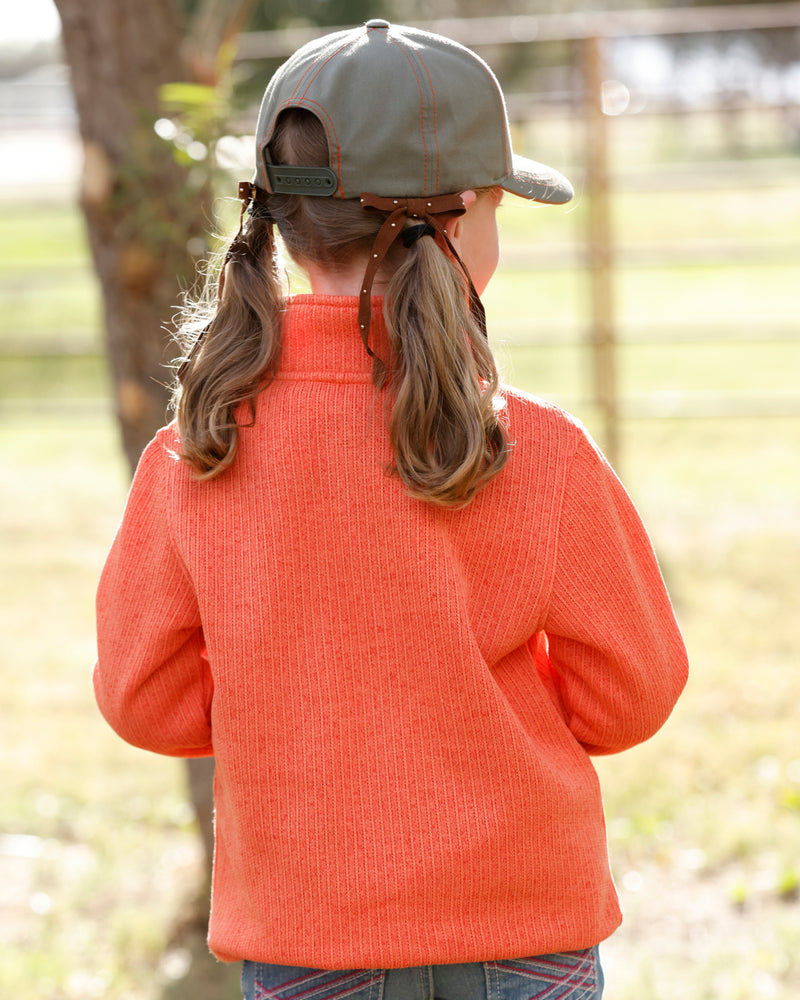 Load image into Gallery viewer, Cruel Girls 1/4 Zip Sweater Knit Pullover - Coral
