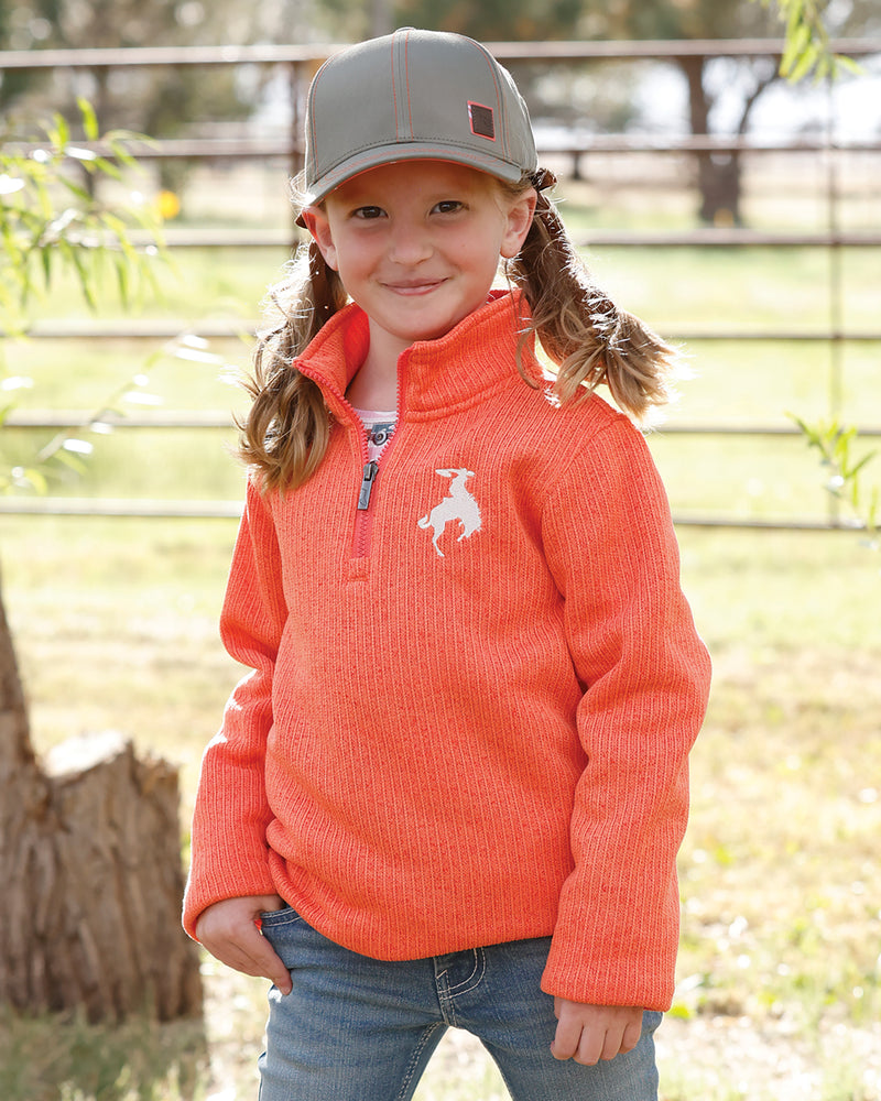 Load image into Gallery viewer, Cruel Girls 1/4 Zip Sweater Knit Pullover - Coral
