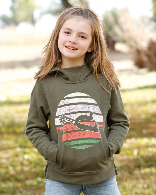 Cruel Girls Front Screen Print Hoodie - Green
