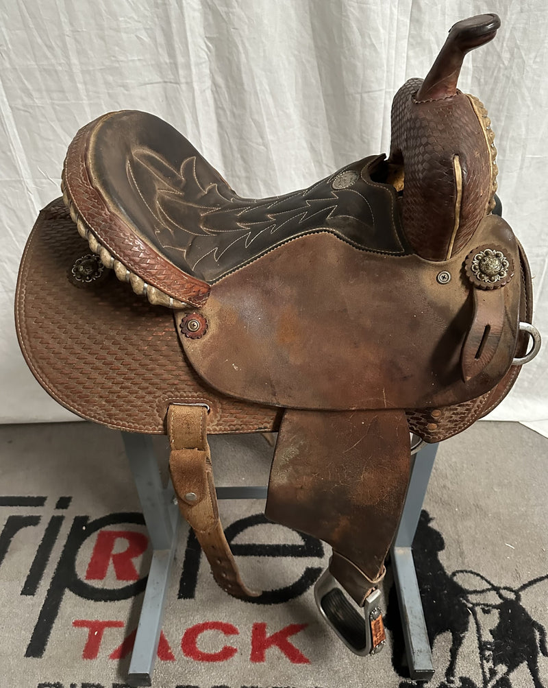 Load image into Gallery viewer, Used Shilo Contender Barrel Saddle 14"
