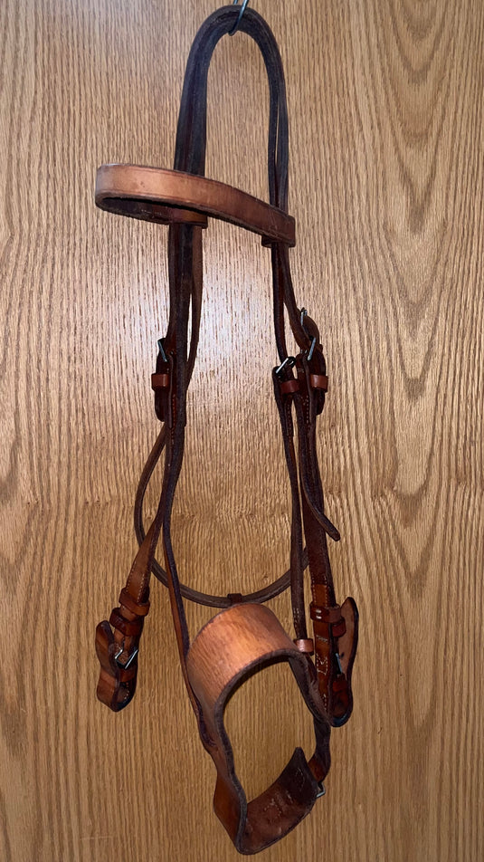 Used Quick Change Buckle Browband Headstall & Noseband Cavesson Set