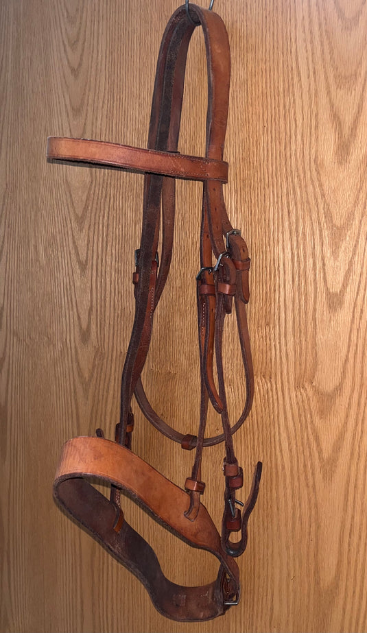 Used Quick Change Buckle Browband Headstall & Noseband Cavesson Set