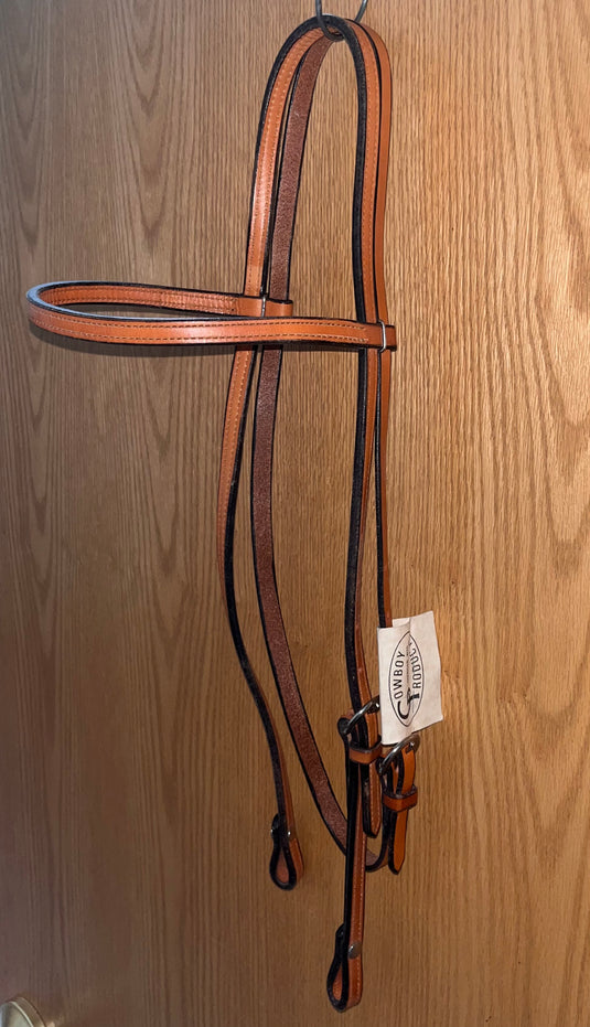 Used Cowboy Product Stitched Browband Headstall - 1/2"