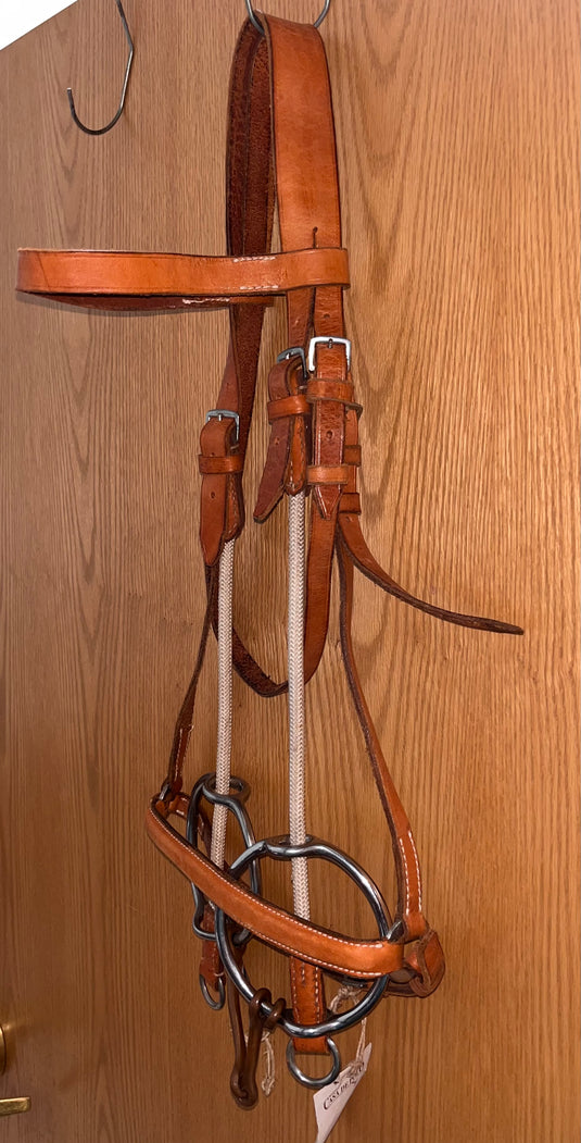 Used Core Steel Double Snaffle Gag Headstall & Noseband Set