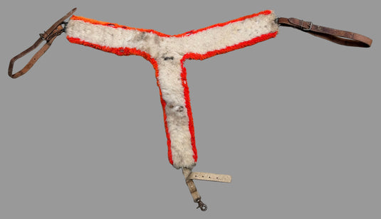 Used Fleece Breast Collar - White/Orange