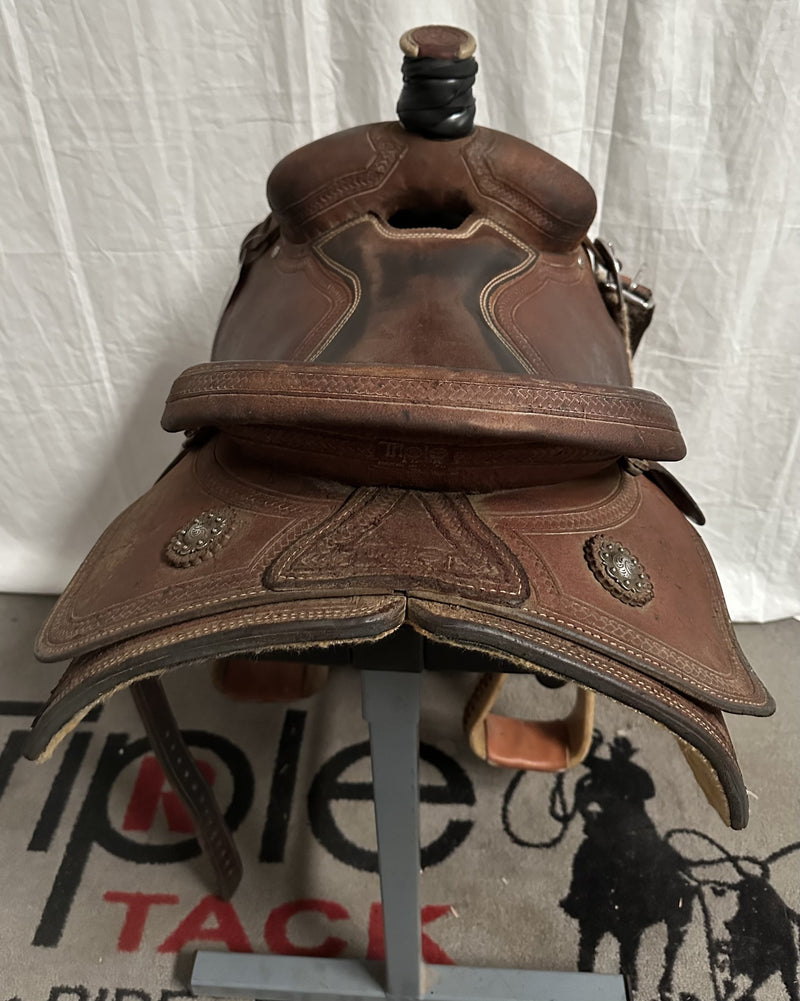 Load image into Gallery viewer, Used Triple R Team Roper Saddle 15"
