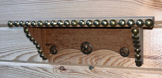 Small 3 Star & Dots Wooden Shelf