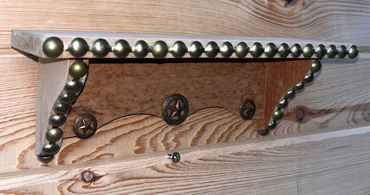 Small 3 Star & Dots Wooden Shelf