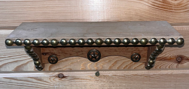 Load image into Gallery viewer, Small 3 Star &amp; Dots Wooden Shelf
