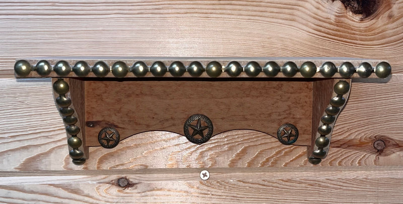 Load image into Gallery viewer, Small 3 Star &amp; Dots Wooden Shelf
