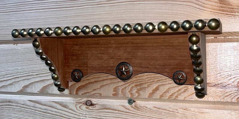 Load image into Gallery viewer, Small 3 Star &amp; Dots Wooden Shelf
