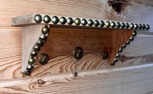 Small 3 Star & Dots Wooden Shelf