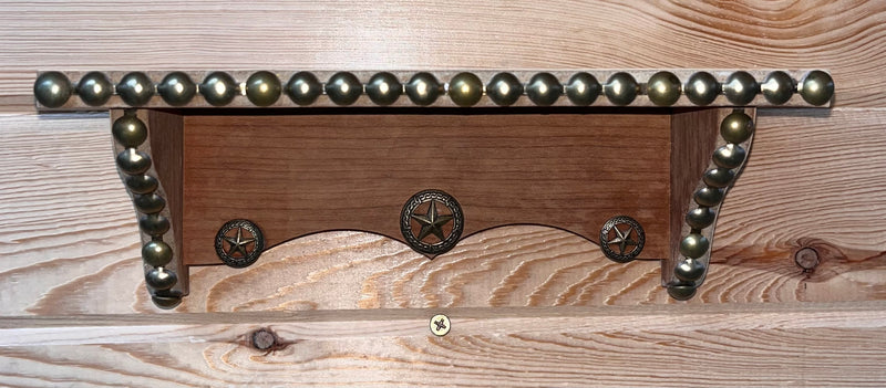 Load image into Gallery viewer, Small 3 Star &amp; Dots Wooden Shelf
