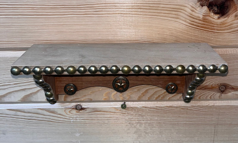 Load image into Gallery viewer, Small 3 Star &amp; Dots Wooden Shelf
