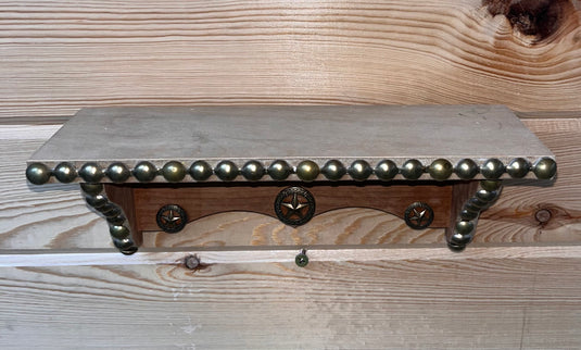 Small 3 Star & Dots Wooden Shelf