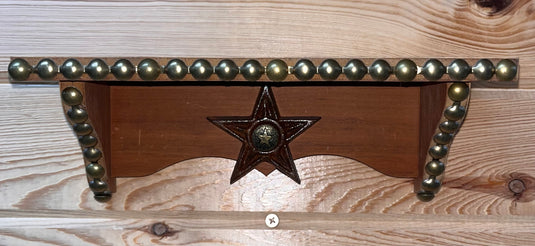 Small 1 Big Star & Dots Wooden Shelf